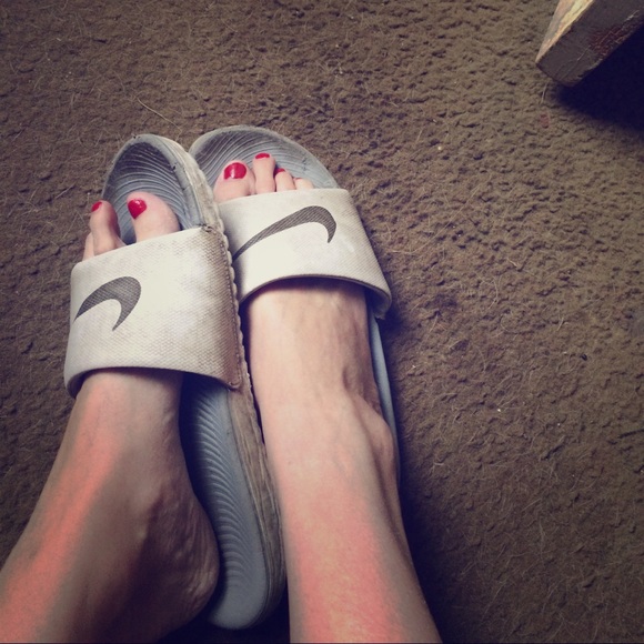 Nike Shoes - Well Worn Nike Slip On Sandals